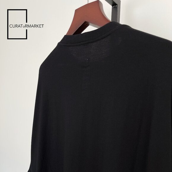 Rick Owens: OS Tommy Tee Black Organic Cotton One Size FW24 Porterville - Picture 8 of 12